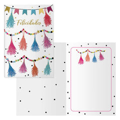 Dohe Pack de 6 Tarjetas de Felicitacion de CumpleaÃ±os - 11.5x17cm - Impresas a Todo Color - Estampaciones con Pelicula de Color - Estampacion en Seco - Papel Offset Blanco de 300 gr