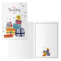 Dohe Pack de 6 Tarjetas de Felicitacion de CumpleaÃ±os - 11.5x17cm - Impresion a Todo Color - Estampaciones con Pelicula de Color - Estampacion en Seco - Papel Offset Blanco de 300gr - Incluye Sobre de Color