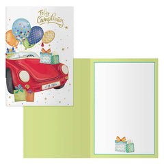 Dohe Pack de 6 Tarjetas de Felicitacion de CumpleaÃ±os - 11.5x17cm - Impresion a Todo Color - Estampaciones con Pelicula de Color - Estampacion en Seco - Papel Offset Blanco de 300gr - Incluye Sobre de Color