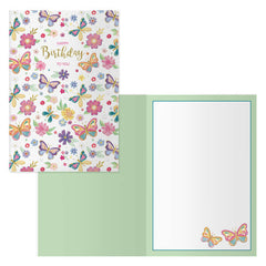 Dohe Pack de 6 Tarjetas de Felicitacion de CumpleaÃ±os - 11.5x17cm - Impresion a Todo Color - Estampaciones con Pelicula de Color - Estampacion en Seco - Papel Offset Blanco de 300gr - Incluye Sobre de Color