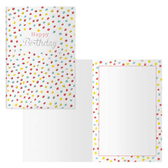 Dohe Pack de 6 Tarjetas de Felicitacion de CumpleaÃ±os - 11.5x17cm - Impresion a Todo Color - Estampaciones con Pelicula de Color - Estampacion en Seco - Papel Offset Blanco de 300gr - Incluye Sobre de Color