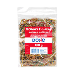 Dohe Gomas de Latex - 100gr - Gran Resistencia y Elasticidad - Surtido de Colores, TamaÃ±os y Grosores