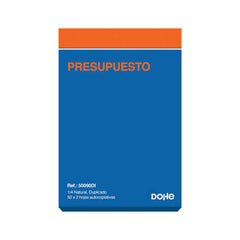Dohe Talonarios Preimpresos a Dos Tintas en Papel Autocopiativo - 100 Hojas - Cuarto Natural - Duplicado