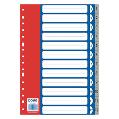 Dohe Separadores para Archivadores y Carpetas de Anillas - 120 Micras - Multitaladro de 16 Perforaciones - Bolsa Autoadhesiva Individual