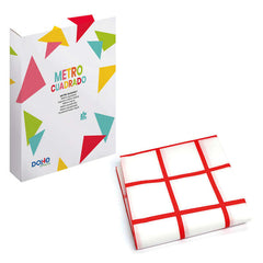 Dohe PaÃ±uelo de Tela Cuadrado - 1000x1000mm - Versatil y Facil de Plegar - Ideal para EnseÃ±ar Fracciones - Recomendado para Tercer Ciclo de Primaria