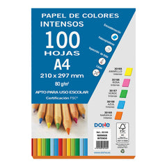 Dohe Papel Multifuncion de 80g - Apto para Fotocopiadoras, Impresoras Laser y Chorro de Tinta - Color Naranja