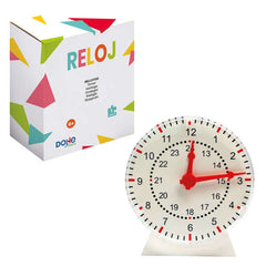 Dohe Reloj Analogico Educativo para NiÃ±os - Esfera con Numeros de las 12 Horas y Marcas de Minutos - Ruedecilla para Mover las Agujas - Ayuda a Entender el Paso Del Tiempo