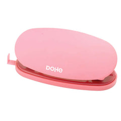 Dohe Soft Touch Taladro de Sobremesa - Taladra hasta 16 Hojas - DiseÃ±o Ergonomico - Color Rosa Pastel