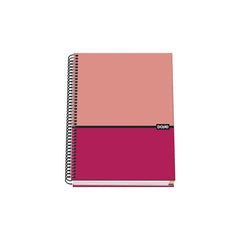 Dohe Cuaderno Espiral Tapa Dura A5 - 162x210mm - Cubierta Carton Forrado - Espiral Metalico Negro - 100 Hojas Offset 90g Microperforadas - Cuadricula 5mm