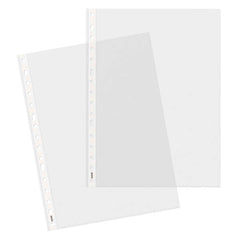 Dohe Basic Pack de 100 Fundas Multitaladro TamaÃ±o A4 16 Taladros - Polipropileno Rugoso - Calidad Basica