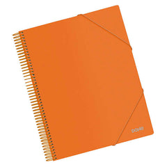 Dohe Carpeta con 30 Fundas TamaÃ±o A4 - Tapa de Polipropileno Opaco 800 Micras - Fundas Transparentes 80 Micras - Espiral de Plastico Color y Gomas Elasticas a Juego