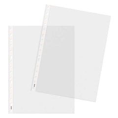 Dohe Basic Plus Pack de 100 Fundas Multitaladro TamaÃ±o A4 16 Taladros - Polipropileno Rugoso - Calidad Basica Plus