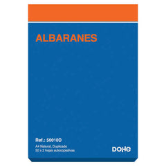 Dohe Talonario Albaranes A4 - 50 x 2 Hojas Autocopiativas