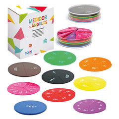 Dohe Medidores de Angulos - Plantillas de Angulos de 30Âº, 45Âº, 60Âº y 90Âº - Colores Diferentes - Ideal para Construir, Comparar y Componer Angulos en el Aula