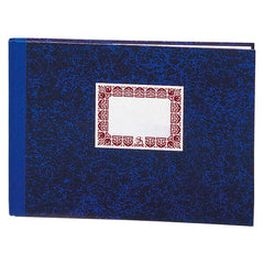 Dohe Cuaderno Cartone Rayado Horizontal de 100 Hojas - Folio Apaisado - Tapa en Tres Piezas con Lomera de Tela - Interior en Papel Offset de 70g/m2 - Cosidos a Hilo Vegetal - Lomo Azul