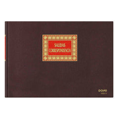 Dohe Cuaderno de Encuadernacion en Tela de Primera Calidad - 100 Hojas - Doble Estampacion en Rojo y Oro - Papel Offset de 100gr - Impreso a Dos Colores