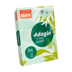 Dohe Adagio Paquete de 500 Hojas de Papel A4 de 80g - Apto para Fotocopiadoras e Impresoras - Alta Calidad y Versatilidad - Color Verde Pastel