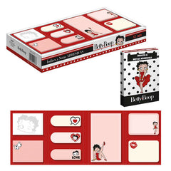 Dohe Expositor de Indices y Notas Adhesivas de Betty Boop - Set de 10 - Preimpresas a Todo Color - Potente Adhesivo - Ideal para SeÃ±alizaciones y Clasificaciones - Set de 8 Blocs de 20 Hojas