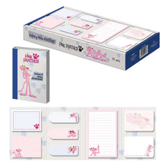 Dohe Expositor de Indices y Notas Adhesivas Pink Panther - Set de 10 - Preimpresas a Todo Color - Potente Adhesivo - Ideal para SeÃ±alizaciones y Clasificaciones - 8 Blocs de 20 Hojas