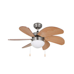 Orbegozo CP 15075 N Ventilador de Techo - con Plafon Incorporado - DiseÃ±o en Niquel y Madera - 3 Velocidades Reversibles - Sistema de Ventilacion Reversible - Aire Fresco y Luz en Un Solo Producto