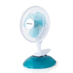 Orbegozo TF 0219 Ventilador 2 en 1 Practico y Seguro - Potencia de 8W - 2 Velocidades de Ventilacion - TamaÃ±o de Aspas de 15cm - Rejilla de Proteccion