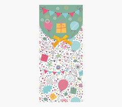 Pictura Tarjeta Money Cards - Tarjeta de Regalo Tipo Sobre Vertical - Tematica Globos - 9.6x21.3cm - Embolsada Individualmente en Celofan - Incluido Sobre Blanco - Papel con Certificacion FSC