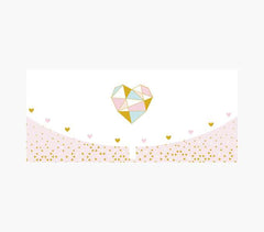Pictura Tarjeta Money Cards - Formato Horizontal - Tematica Corazones - 21.3x9.6cm - Embolsada Individualmente - Incluye Sobre Blanco - Papel con Certificacion FSC
