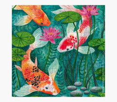 Pictura Tarjeta Puzzle - Tematica Carpas Koi - Ideal para Regalar - 100x150mm - DiseÃ±o Colorido y Llamativo - Divertido y Entretenido