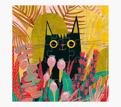 Pictura Tarjeta Puzzle Gatos - 15.5x15.5cm - 25 Piezas - Tematica Felina - Incluye Tarjeta Plegada y Sobre Blanco - Certificacion FSC