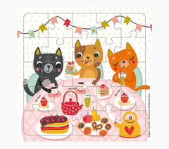 Pictura Tarjeta Puzzle de Gatos - 15.5x15.5cm - 25 Piezas - Tematica Felina - Incluye Sobre Blanco - Certificacion FSC