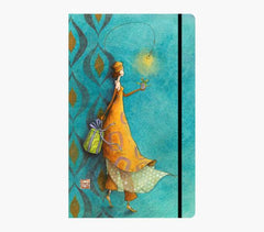 Pictura GaÃ«lle Boissonnard Cuaderno de Tapa Dura - 13x21cm - Cierre con Cinta Elastica - Cinta de Raso para Marcar La Pagina - 192 Paginas con Lineas