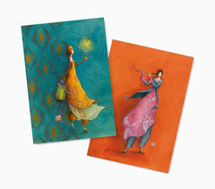 Pictura Aquarupella GaÃ«lle Boissonnard Pack de 2 Cuadernos A6 48 Paginas - Uno con Cuadricula y el otro Liso - TamaÃ±o 10.5x15cm - Tapa con Acabado en Barniz - Papel Certificado FSC