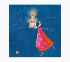 Pictura GaÃ«lle Boissonnard Tarjeta Doble - Acabado en Barniz de Relieve UV Grueso - 16x16cm - Laminado Mate de Tacto Suave - Papel con Certificacion FSC