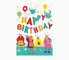 Pictura Zig-Zag Tarjeta Triptica de Felicitacion de CumpleaÃ±os 15x22cm - Incluye Sobre Blanco - Papel con Certificacion FSC
