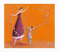 Pictura Aquarupella GaÃ«lle Boissonnard Tarjeta Doble 14x16cm - Acabado en Barniz de Relieve UV Grueso - Laminado Mate de Tacto Suave - Papel con Certificacion FSC