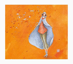 Pictura Aquarupella GaÃ«lle Boissonnard Tarjeta Doble 14x16cm - Acabado en Barniz de Relieve UV Grueso - Laminado Mate de Tacto Suave - Papel con Certificacion FSC