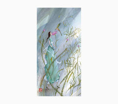 Pictura Aquarupella GaÃ«lle Boissonnard Tarjeta Doble 10.5x21cm - Acabado en Barniz de Relieve UV Grueso - Laminado Mate de Tacto Suave - Papel con Certificacion FSC