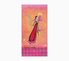 Pictura Aquarupella GaÃ«lle Boissonnard Tarjeta Doble 10.5x21cm - Acabado en Barniz de Relieve UV Grueso - Laminado Mate de Tacto Suave - Papel con Certificacion FSC