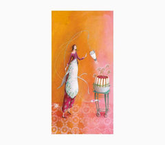 Pictura Aquarupella GaÃ«lle Boissonnard Tarjeta Doble 10.5x21cm - Acabado en Barniz de Relieve UV Grueso - Laminado Mate de Tacto Suave - Papel con Certificacion FSC