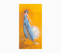Pictura Aquarupella GaÃ«lle Boissonnard Tarjeta Doble 10.5x21cm - Acabado en Barniz de Relieve UV Grueso - Laminado Mate de Tacto Suave - Papel con Certificacion FSC