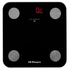 Orbegozo PB 3000 Bascula Electronica de BaÃ±o - DiseÃ±o de Cristal - Pantalla LED - Activacion Tactil - Capacidad 180kg - Indicador de Energia y Sobrecarga
