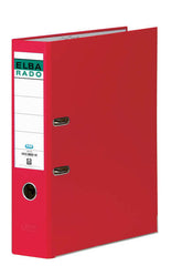 Elba Chic Archivador TamaÃ±o A4 - Lomo de 80mm - Con Palanca y Rado - Forrado Exterior PVC - Color Rojo