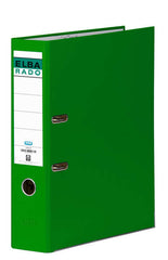 Elba Chic Archivador de Palanca TamaÃ±o Folio - Lomo de 80mm - Con Ollao y Rado - Forrado Exterior PVC - Color Verde