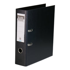 Elba Plast Archivador TamaÃ±o A4 - Ancho 80mm - Con Palanca y Rado - Resistente y Duradero - Fabricado en PVC - Color Negro