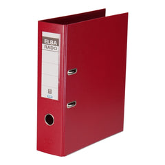Elba Plast Archivador TamaÃ±o A4 - Ancho 80mm - Con Palanca y Rado - Resistente y Duradero - Fabricado en PVC - Color Rojo