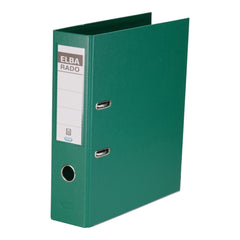 Elba Plast Archivador TamaÃ±o A4 - Ancho 80mm - Con Palanca y Rado - Resistente y Duradero - Fabricado en PVC - Color Verde