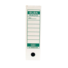 Elba Caja de Archivo Definitivo A4 - Resistente y Duradera - TamaÃ±o Estandar A4 - DiseÃ±o Elegante y Funcional - Color Blanco y Verde