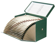 Elba Caja de Transferencia con Fuelle - TamaÃ±o 25x38.5cm - Resistente y Duradera - Color Verde