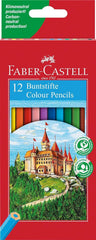 Faber-Castell Classic Colour Pack de 12 Lapices de Colores Hexagonales - Resistencia a la Rotura - Colores Surtidos