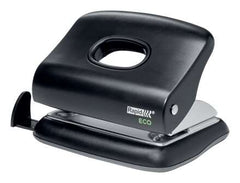 Rapid Eco Taladro Perforador - Perfora hasta 20 Hojas - Facil Vaciado - Punzones 5.5mm - Fabricado con un 74% de Plastico Reciclado Postconsumo - Color Negro